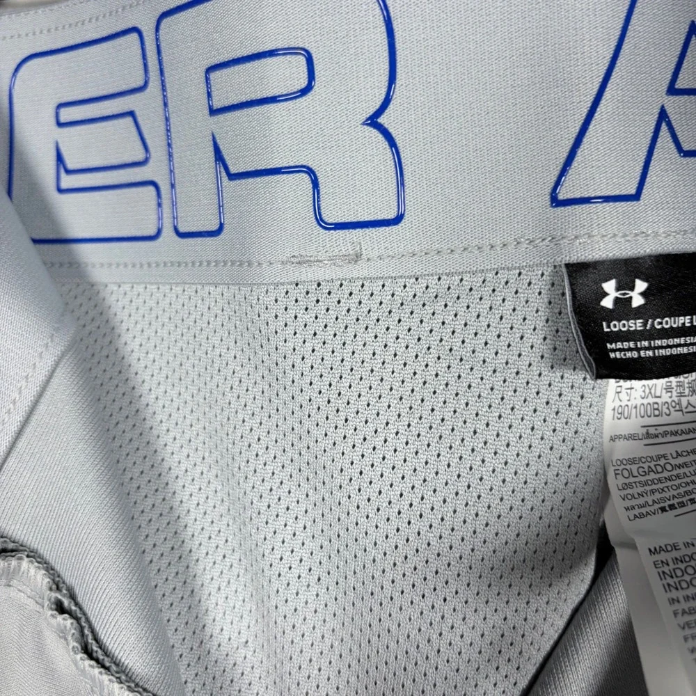 Under Armour‎ Mens HeatGear Baseball Pants Gray Blue Relaxed Fit 3XL NWT